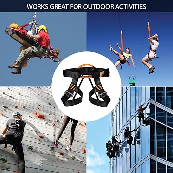 Fusion Climb Centaur Adjustable Half Body Climbing Harness, For Mountaineering, Rock Climbing, Rappelling, Safety Harness, Work Safety Belt, Fire Resucing, Caving, Climbing, Tree Climbing, Zipline