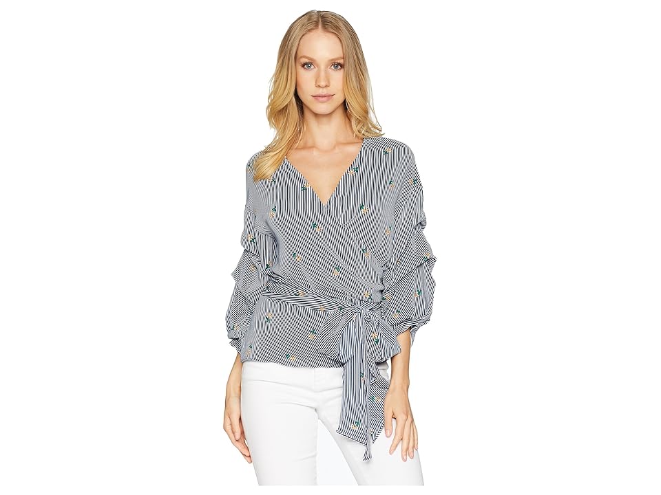 

Bishop + Young Majorca Stripe Wrap Top (Majorca Stripe) Women's Blouse