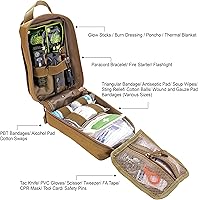 Vista 2 de EVERLIT Kit de supervivencia de 250 piezas de primeros auxilios IFAK EMT Molle Kit de supervivencia para equipos al aire libre, kits de emergencia