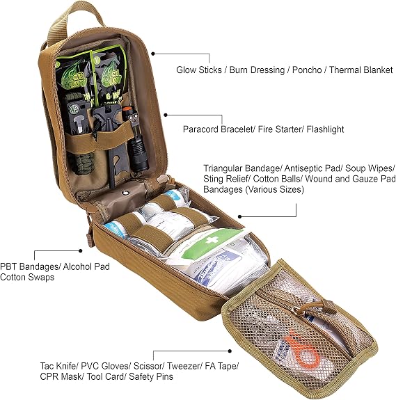 EVERLIT 250 Pcs Survival First Aid Kit