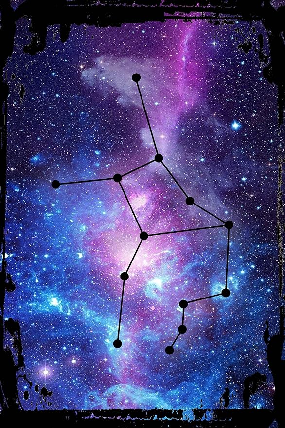 Galaxy Inspirational Tin Sign Virgo star map the virgin August 23-September 22 zodiac astrology Metal Wall Art Decor Funny Gift