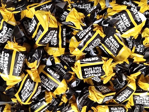 Caramelo de regaliz ligeramente salado  1.5 libras de caramelo de regaliz fresco y delicioso envuelto individualmente, suave y cremoso