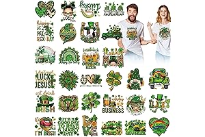 St. Patrick's Day Iron-On Embroidered Appliques