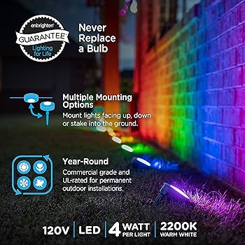 Bright after rain　2点セット Enbrighten Premium LED Landscape Lights, 9 Landscape Lights, 80ft