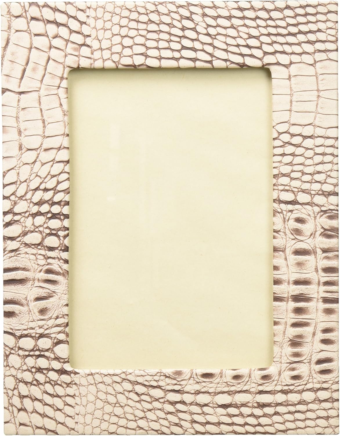 Red Pomegranate Crock Embossed 5" x 7" Picture Frame, Small, Bisque