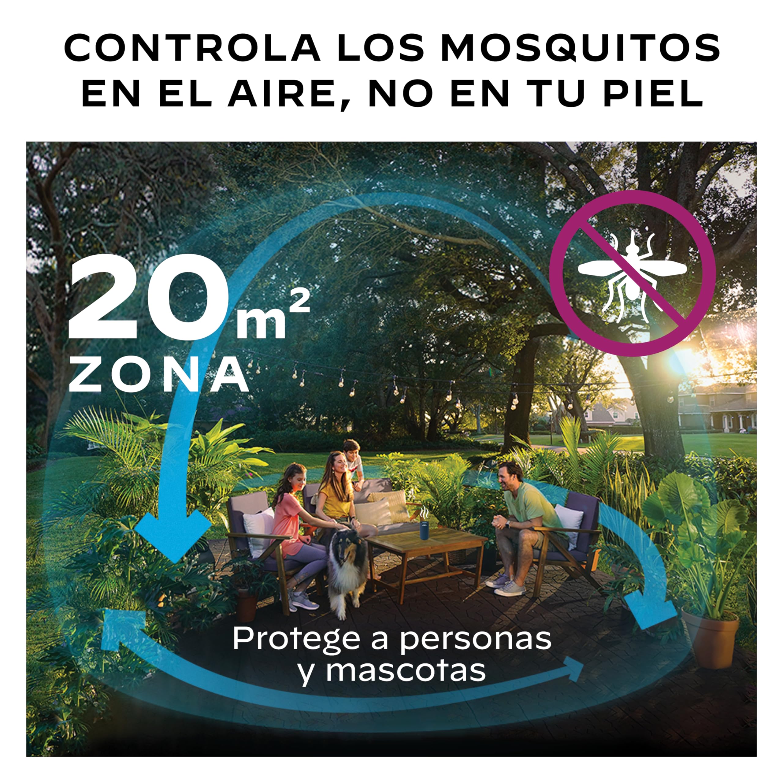 ThermaCELL Difusor Antimosquitos, para Exteriores, Jardín y Patio, Protección Eficaz 20 m², Inodoro, Incluye Recambio de 12 Horas + 3 Pastillas, Navy (Paquete de 2)