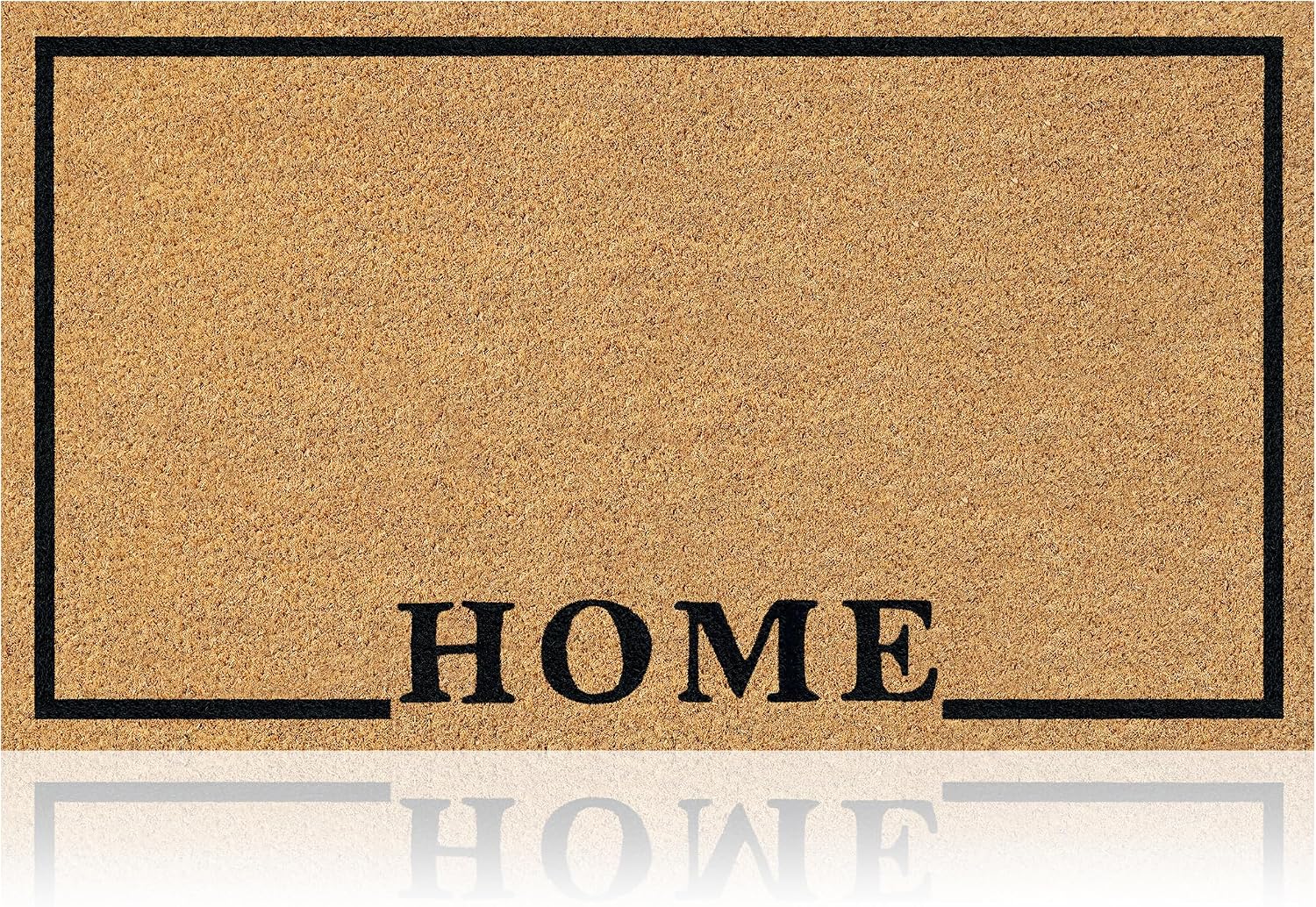 Natural Coir Door Mat, Minimal Shedding, Heavy Duty Non-Slip Welcome Mat for Front Door, Outside Entrance, Porch & Entryway (17x29, Home Classic)