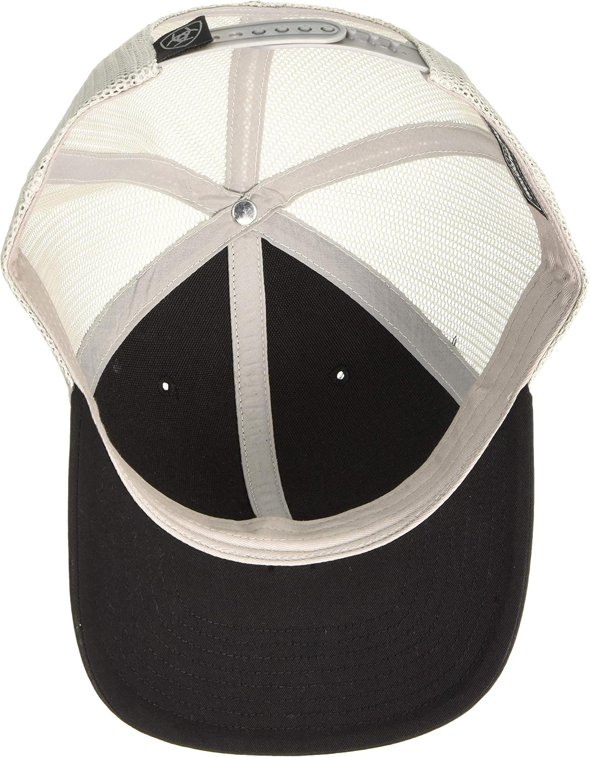 ARIAT Men's Offset Name Patch Mesh Back Cap, Black, One Size