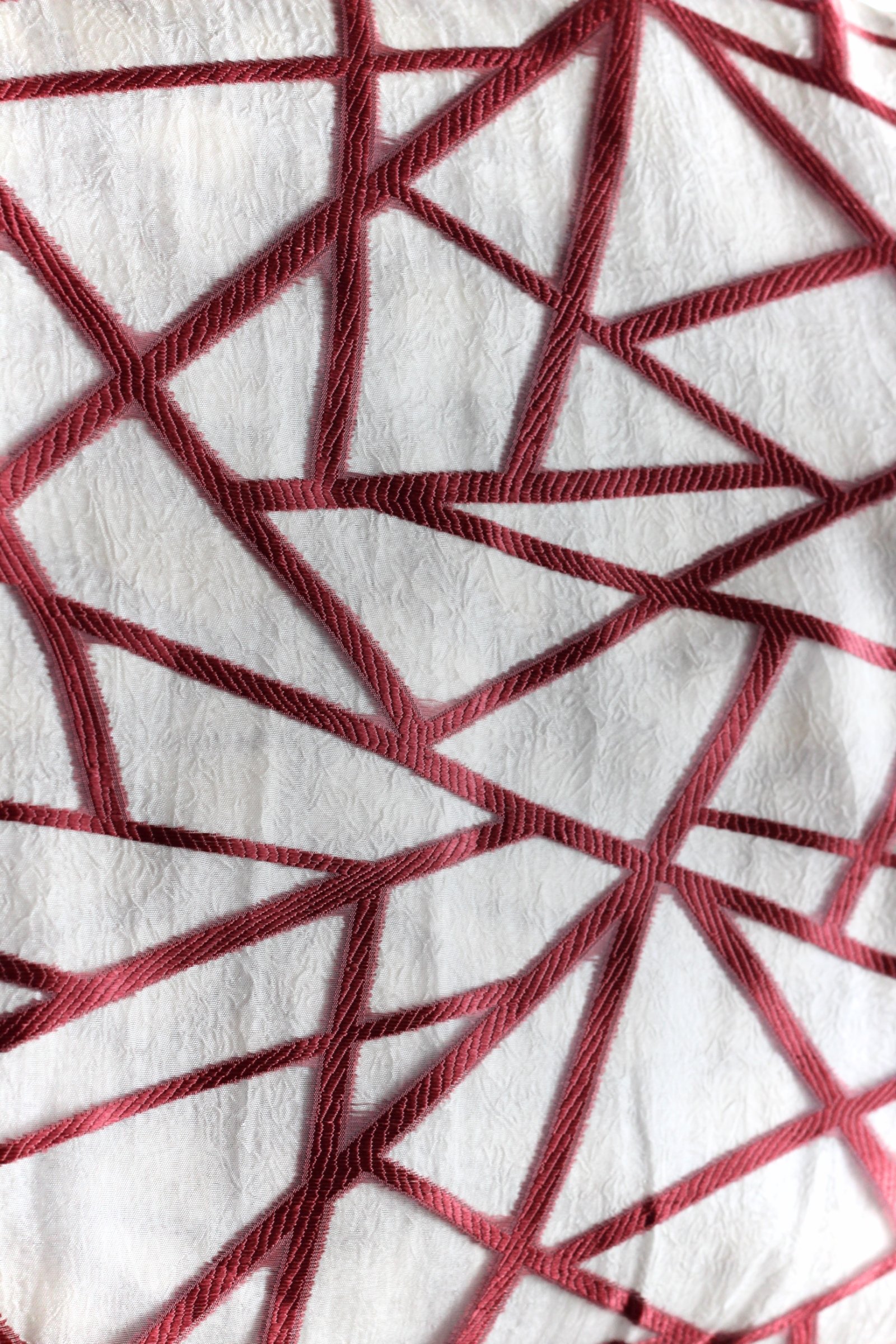 Rideau double Bambuk vin rouge 300 x 285 cm grand voilage salon