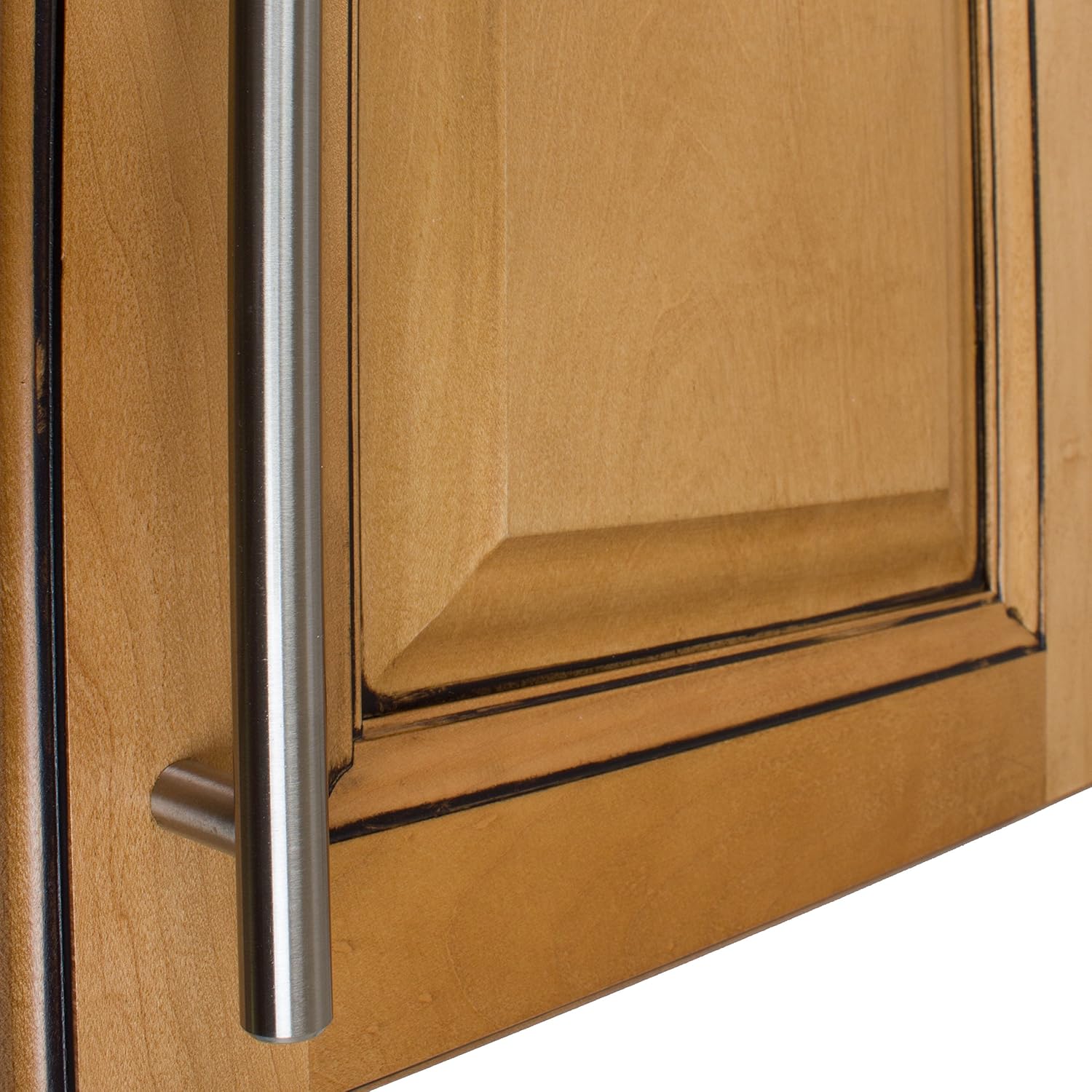 GlideRite Hardware 7009-160-SS-10 6-5/16 in. CC Stainless Steel Finish 8-3/4" Long Thick Solid Bar Handle Pulls (Pack of 10)