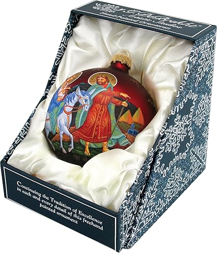 Miniatura 2 de Nativity Workshop - Adorno de cristal de bola de Papá Noel y decoración navideña - 73614 por G.DeBrekht