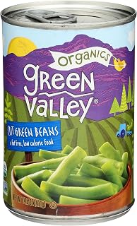Green Valley Organic Cut Green Beans 14.5 oz - USDA Organic Canned Veggies for Quick Healthy Meals