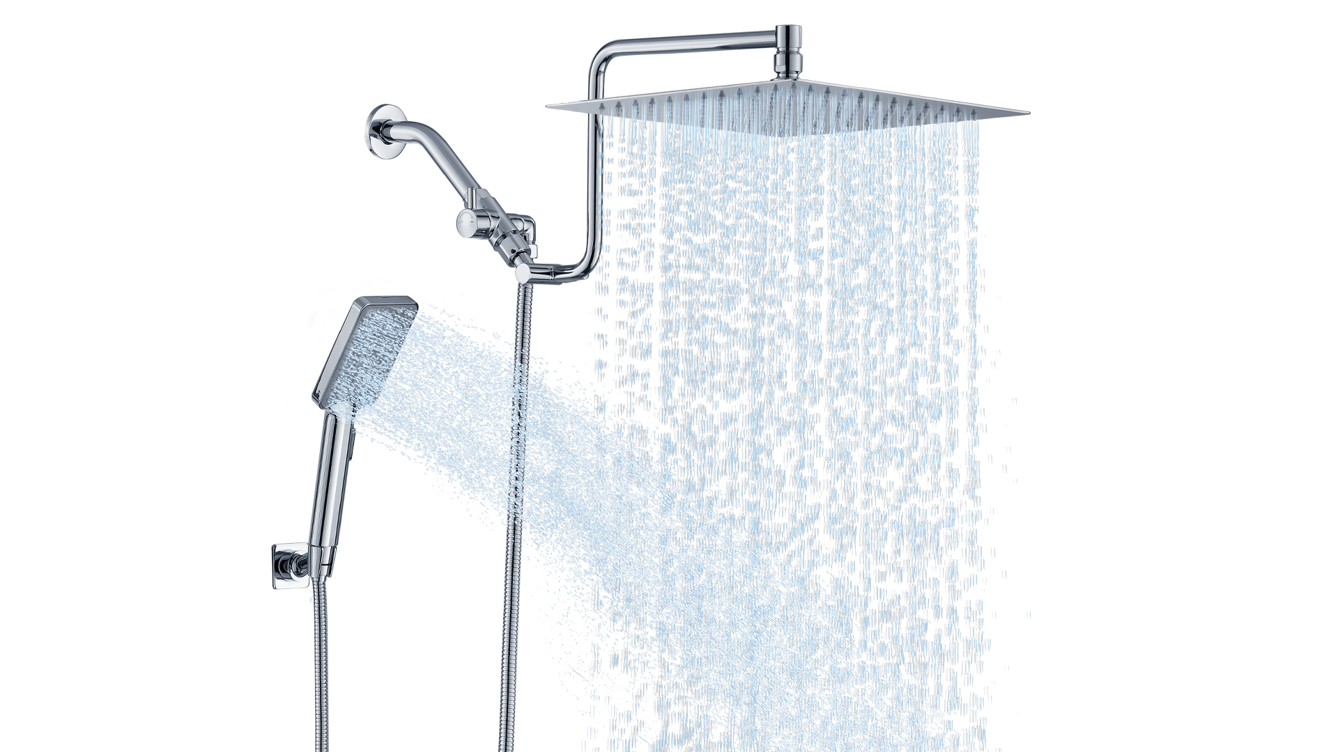 Cabezal de ducha combinado con brazo extensible 12" y manguera 71" miniatura 7