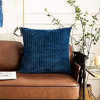 Vista 453 de UGASA - Juego de 2 fundas de almohada de terciopelo a rayas, funda decorativa para cojín con cremallera oculta para el hogar, sofá, dormitorio