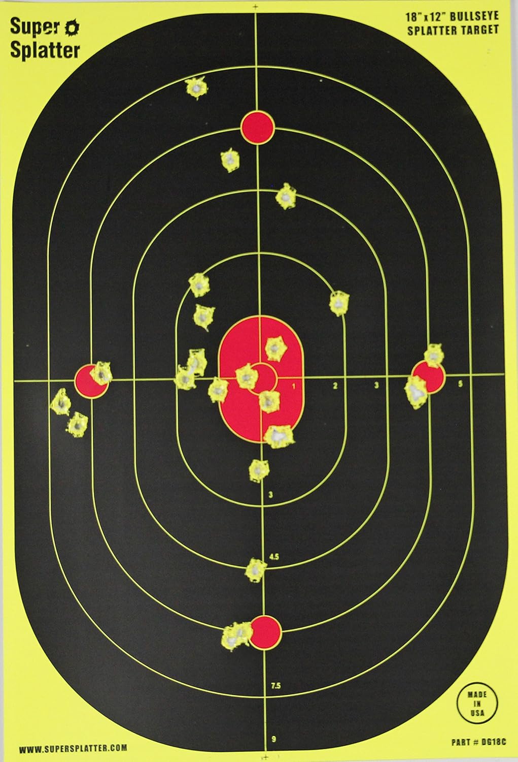 Splatter Spots 12" X 18" Bullseye Super Splatter Targets 10, 25, 50, 100 Packs - Creates Huge Super See Your Hits Instantly (100)