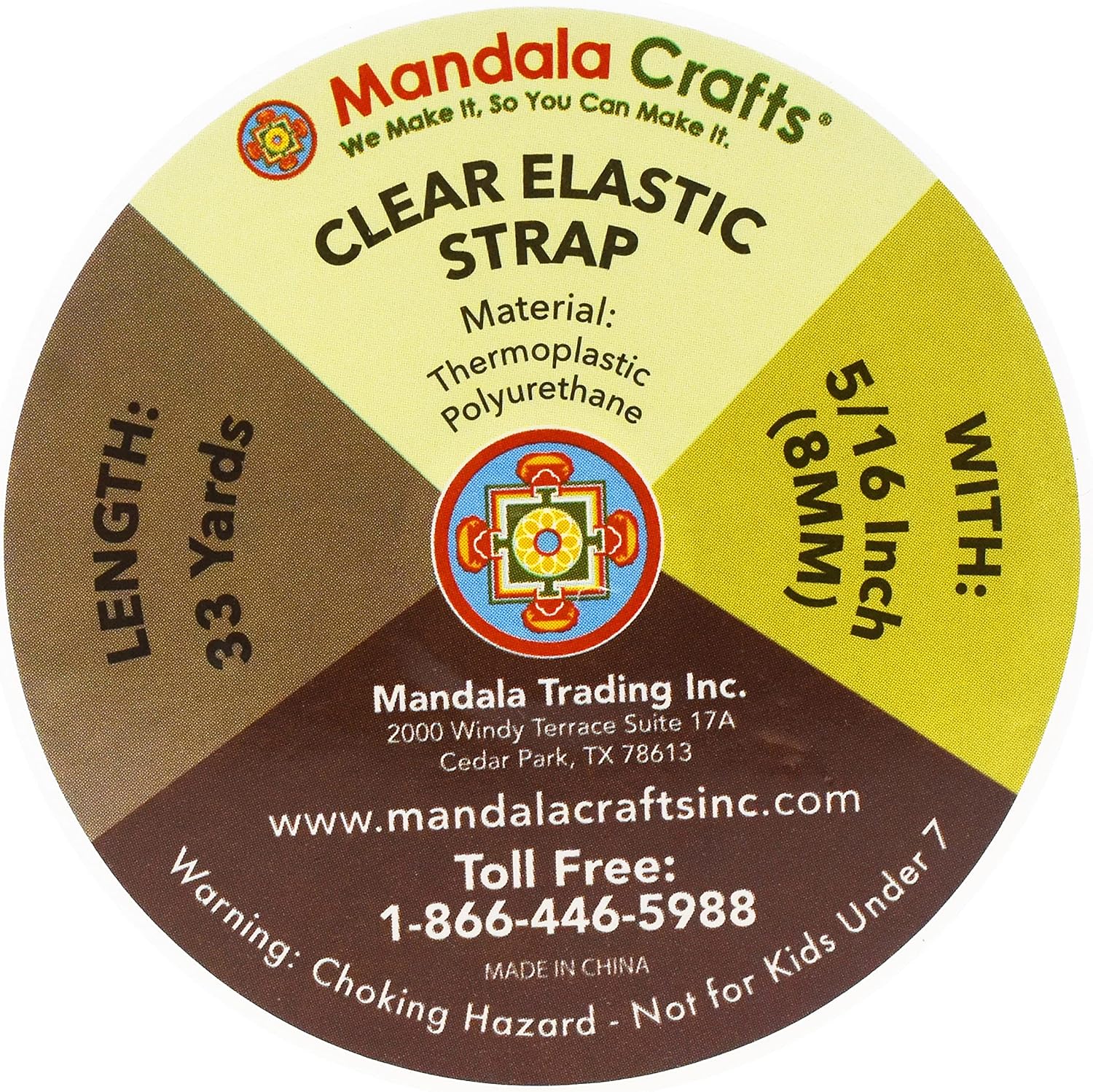 Mandala Crafts 3/8 Inch Lightweight Clear Elastic for Sewing – 33 YDs Invisible Transparent Clear Elastic Straps Band for Bra Lingerie Swimwear Garments