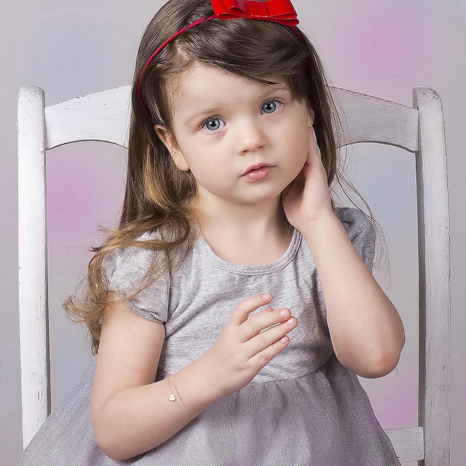 Turandoss Dainty Heart Initial Bracelets for Women Girls, 14K Gold Filled Handmade Personalized Letter Layered Heart Initial Bracelets for Women Teen Girls Jewelry Gifts - Image 3