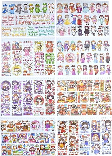 Miniatura 8 de Lindas calcomanías para álbumes de recortes, para libros, fiestas, manualidades, manualidades, para álbumes de recortes, suministros de diario,