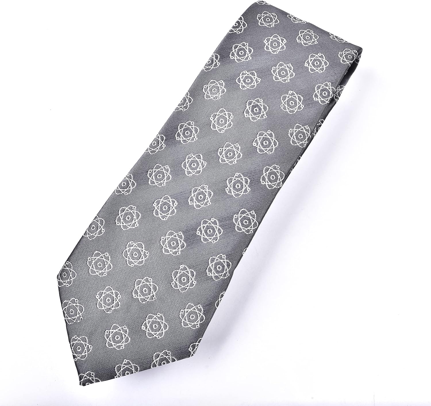 Maker V Atom Grey Science Necktie - Men's Science Tie, One Size