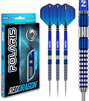RED DRAGON Polaris Tungsten Professional Darts Set with Flights and Nitrotech Shafts Stems