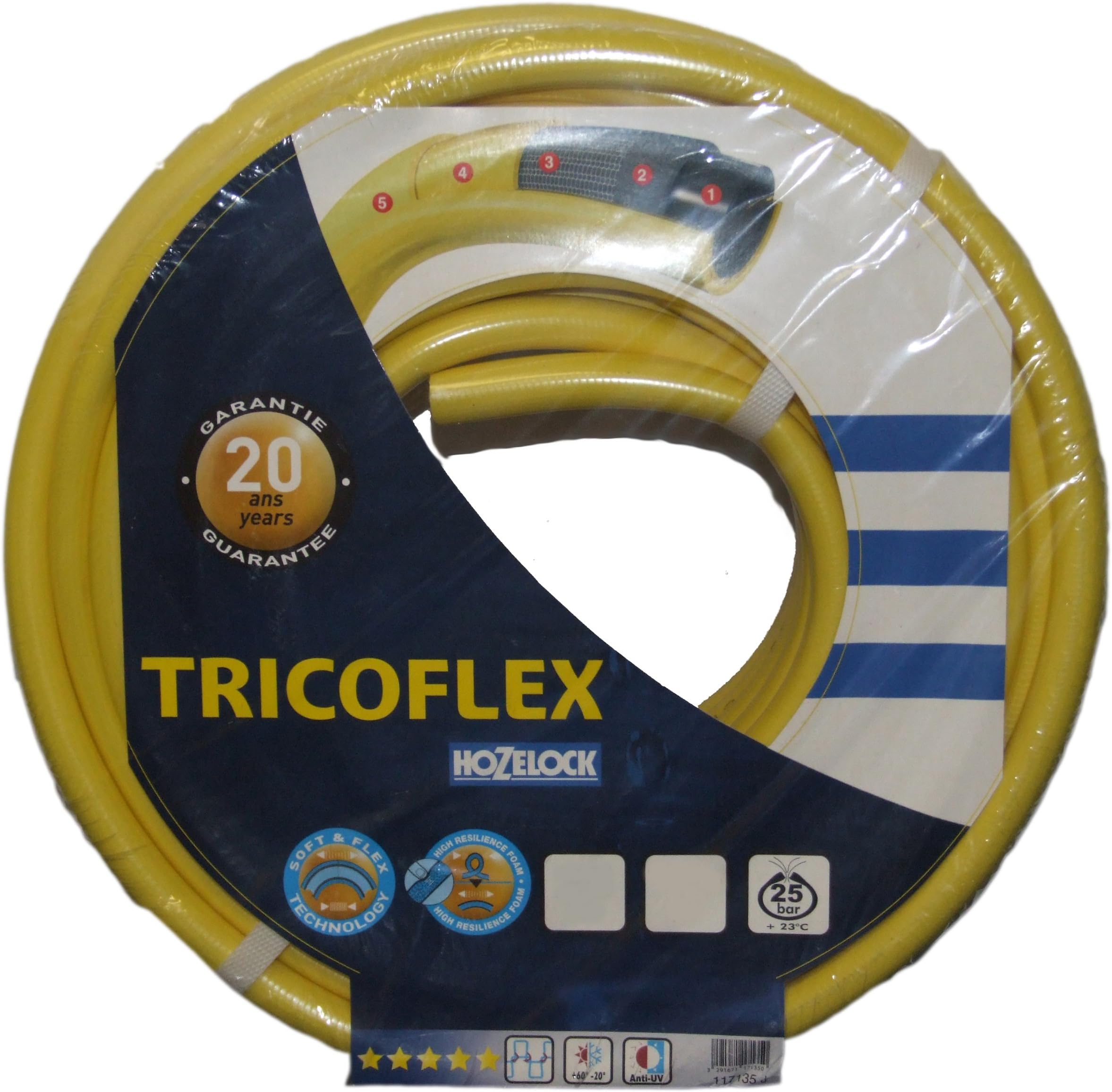 Tricoflex yellow garden watering hose pipe - various sizes and lengths (100m x 12mm bore)