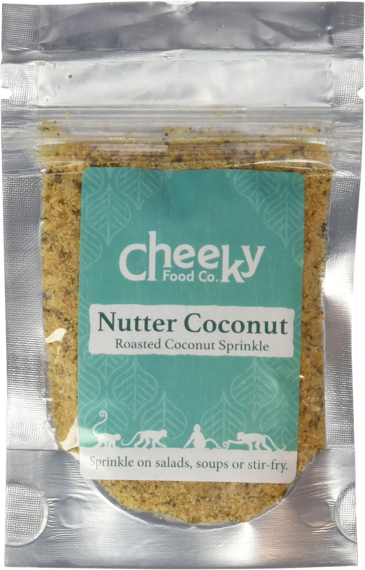 Cheeky Food Mixed Bag of Savoury and Mildly Spicy Coconut Sprinkle Garnish for Meals 25 g (Pack of 6)
