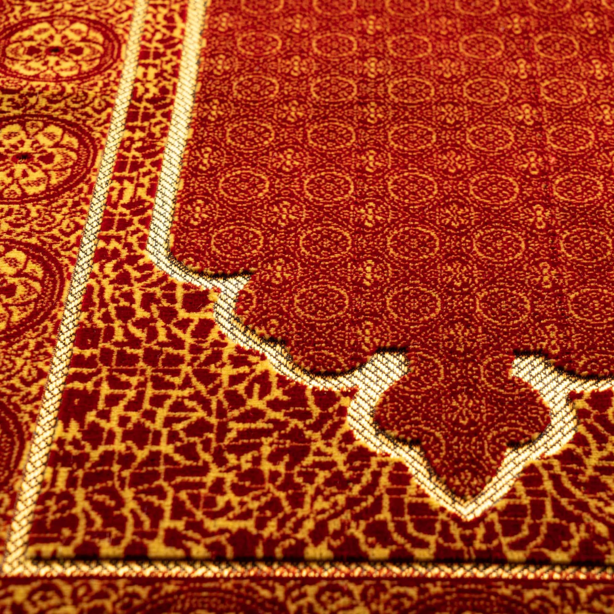 homeart Moslim gebedskleed, zacht pluche, dunne islamitische gebedsmat, bidtapijt, ramadan, cadeau voor mannen en vrouwen, bordeaux