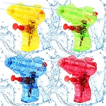Mini Water Gun for Kids 4 Pieces Transparent Small Water Gun Small Water Gun Summer Gifts Swimming Pool Beach Outdoor Water Fighting Toys for Kids