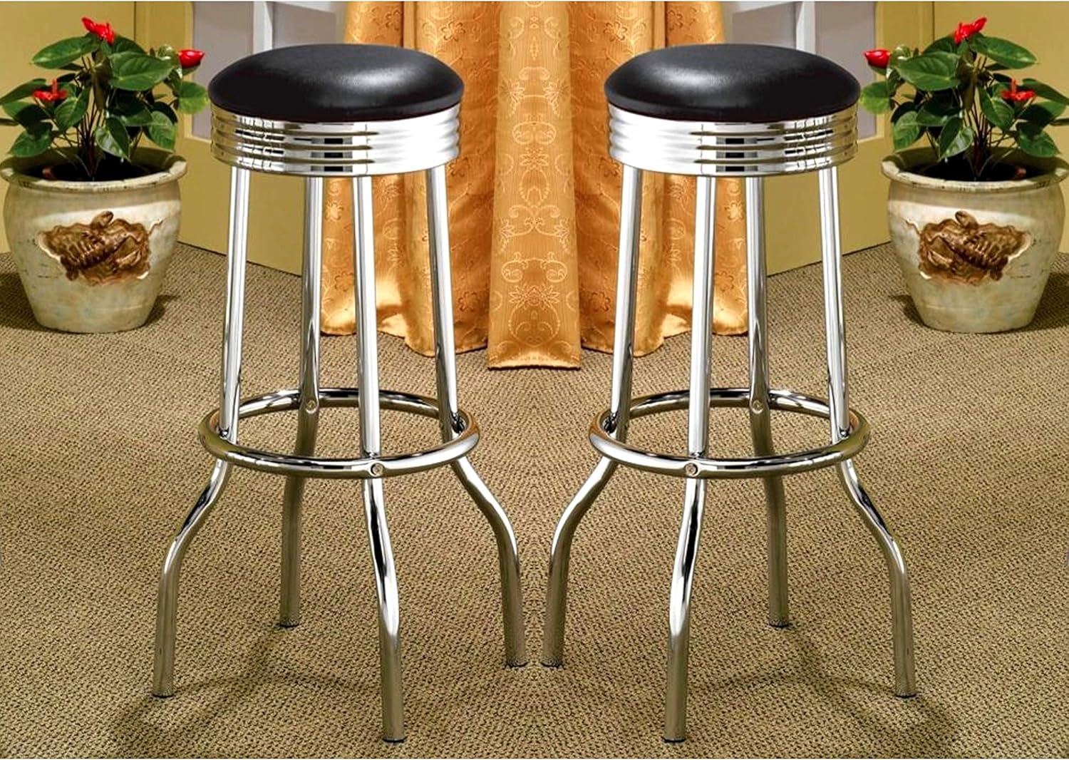 A Line Furniture Hackensack Nostalgic Retro Chrome Bar