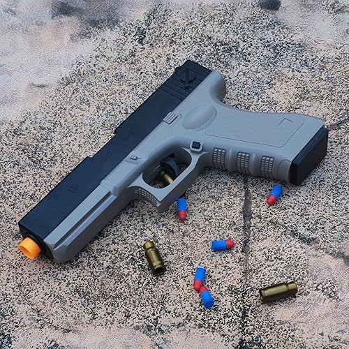 Miniatura 7 de Pistola de juguete, pistola de juguete de tambor recientemente mejorada con gran capacidad, puede llevar accesorios de bala suave, una pistola de