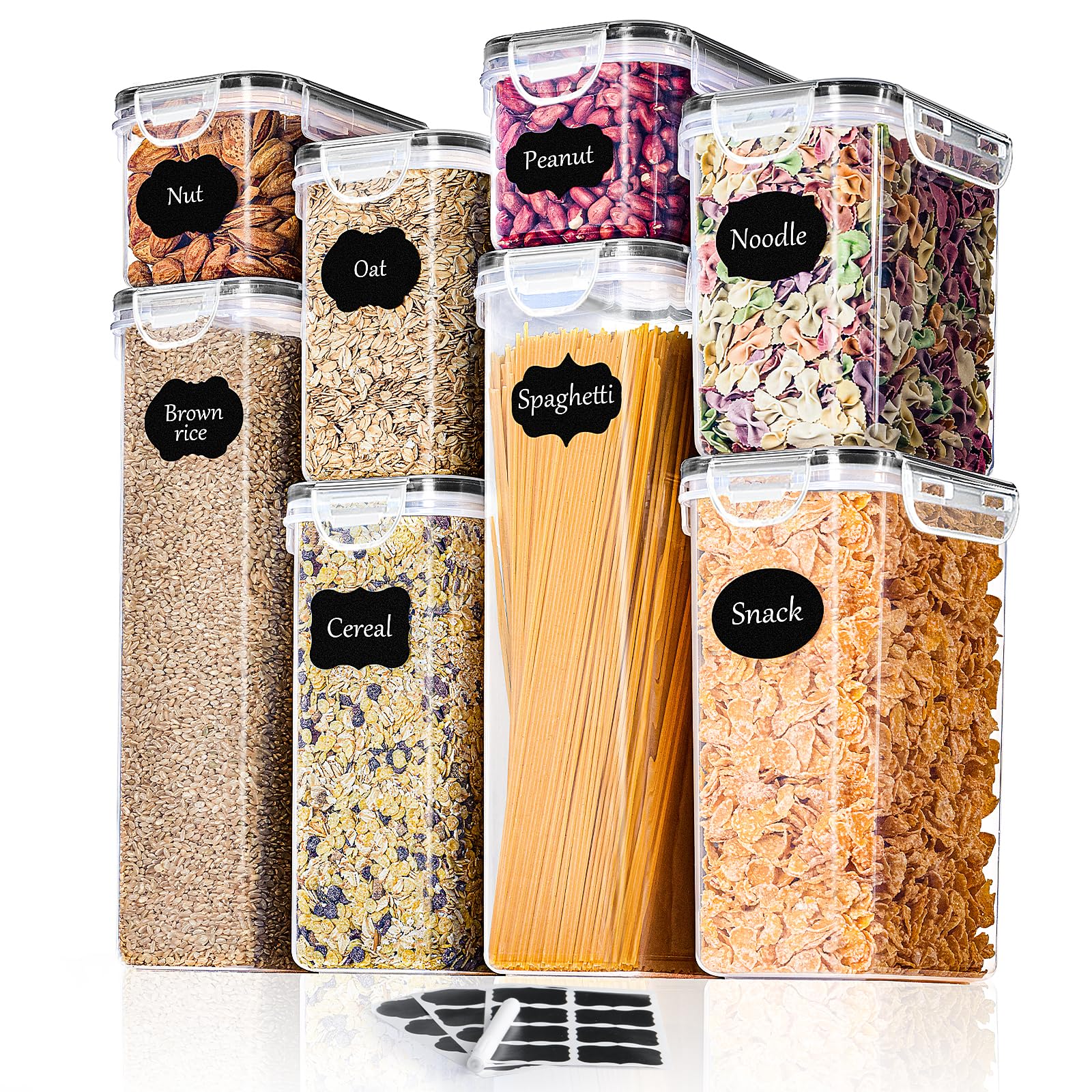 Contenitori Ermetici Per Alimenti 10 Pezzi 1.5L - Con Coperchio, Etichette E Cucchiai, Senza BPA - Foto 5