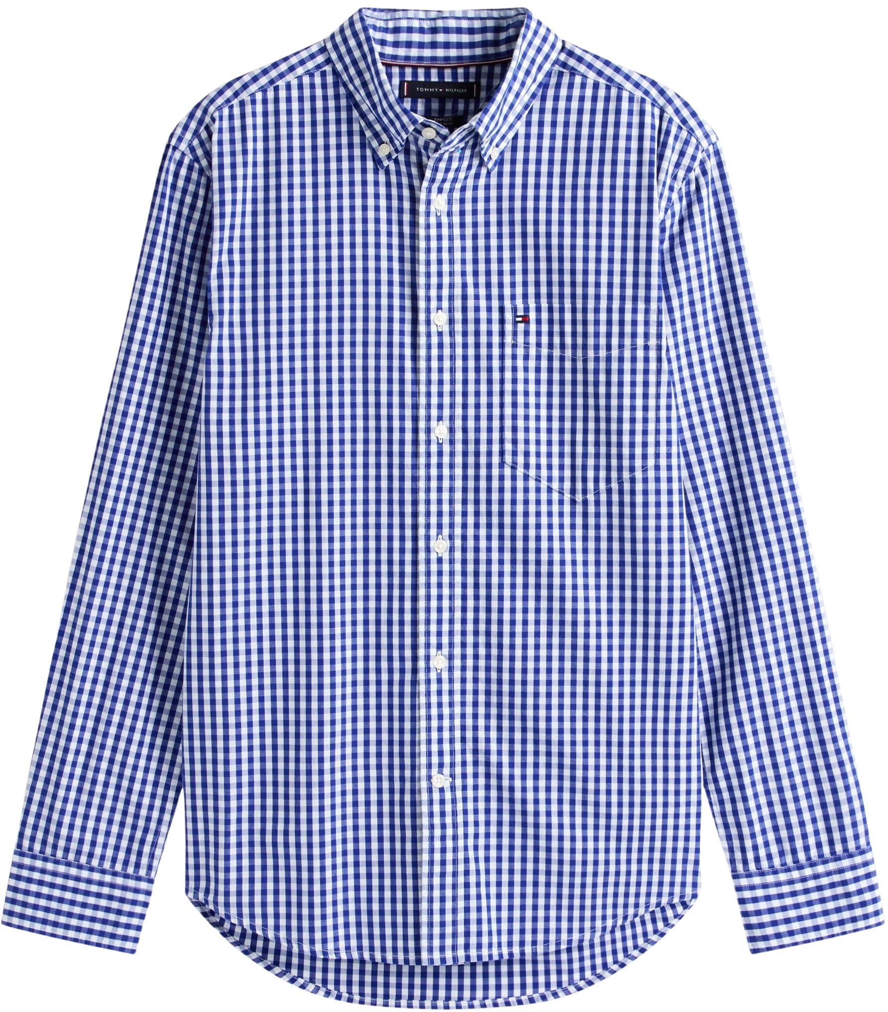 Tommy Hilfiger Herren Hemd Poplin Gingham aus Baumwolle