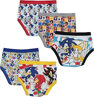 Sonic The Hedgehog
boys 100% Cotton Briefs in Different Prints and Pack in Sizes 4, 6 and 8