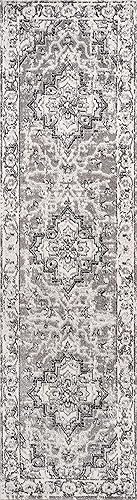 Miniatura 8 de JONATHAN Y BMF110A-28 Denia - Alfombra decorativa con medallón geométrico para interiores, bohemio, floral, fácil de limpiar, alto tráfico,