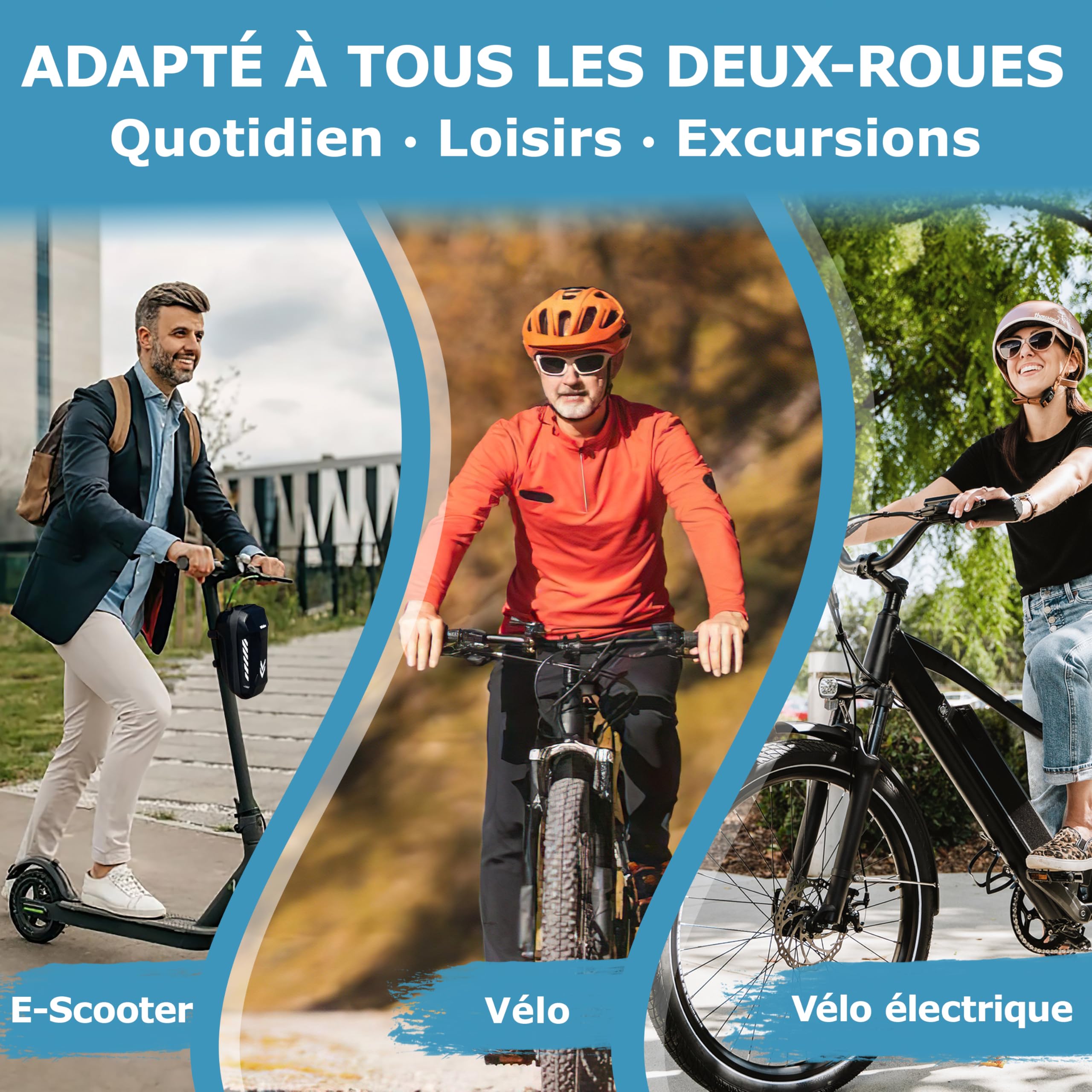 WIDDER Antivol à menottes sécurisé – 80 cm, 4 clés, acier massif 8 mm | Antivols pour e‑trottinette avec sac – Antivol à menottes pour e‑trottinette & vélo – Anti vol velo haute sécurité