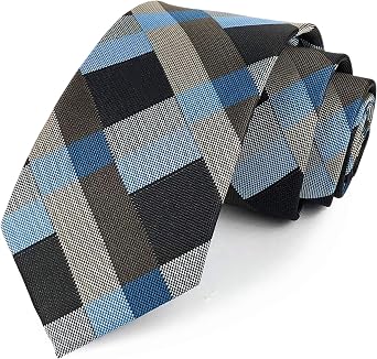 Kihatwin Skinny Ties for Mens Novelty Plaid Check Business Wedding Fashion Formal Neckties 2.7, Pocket Square, Bow Ties