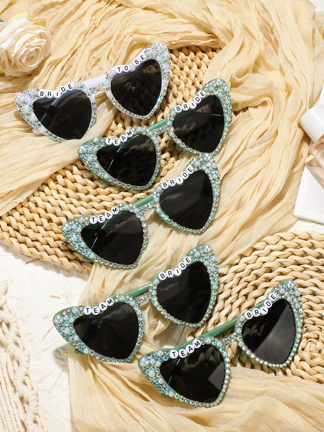 6 Pcs Bride Sunglasses Bachelorette Sunglasses Party Favors for Bridesmaids for Wedding Party Bride to Be Gifts - Image 3