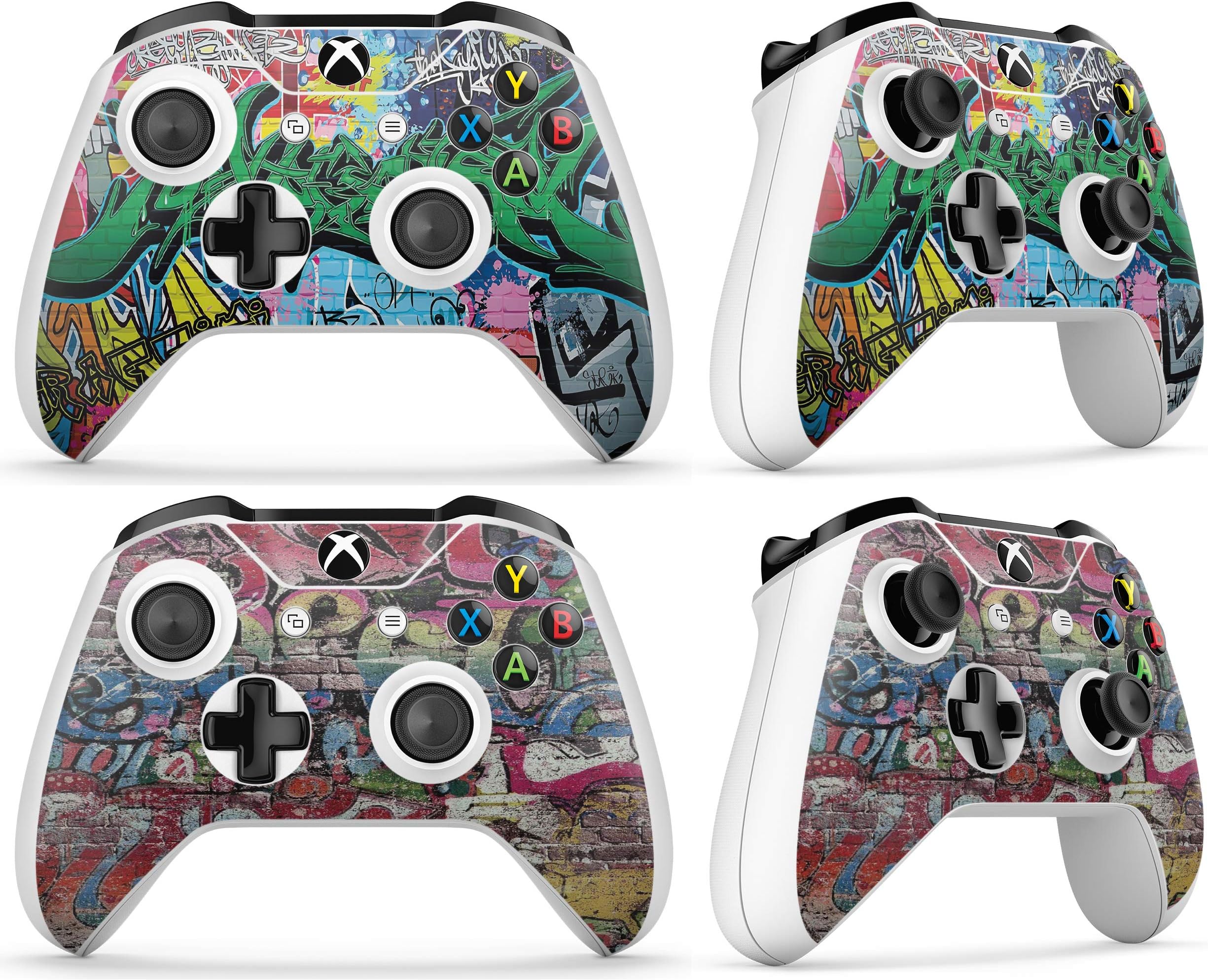 GNG Graffiti 2 x Controller Skin Decal Sticker Skins compatible with XBOX One S