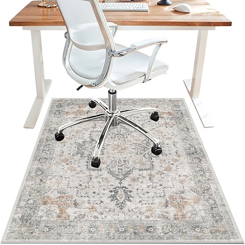48"x60" Office Chair Mat for Hardwood Floor, Non-Slip Was...