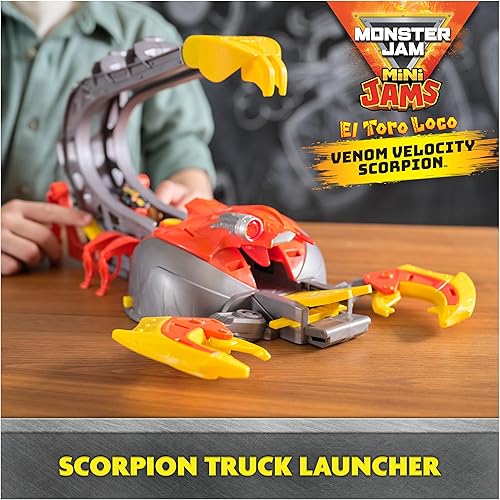 Miniatura 3 de Monster Jam Mini set de juego El Toro Loco Venom Velocity Scorpion, 2 exclusivos camiones monstruos El Toro Loco y Max-D Monster Truck, juguetes