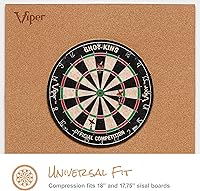 Vista 6 de Viper Defender III Cork Dartboard Surround Reversable Wall Protector, Fits 17.75" and 18" Bristle Dartboards, Compression-Fit Tool-Free Easy