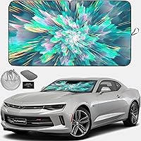 Vista 58 de Autoamerics Parasol de Parabrisas de Una Pieza - Parasol Cromado Líquido Plegable para Ventana Delantera de Auto para Carros SUV Camión - Protector