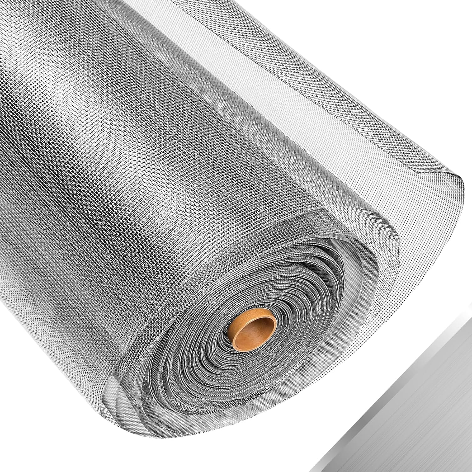 304 Stainless Steel Mesh Window Screen Roll,35IN x 16FT Silver Metal Window Screen Replacement,Window Screen Mesh for Window,Door,Patio,Pet,Vent,Filter,Porch,Cage and DIY Project (22 Mesh)
