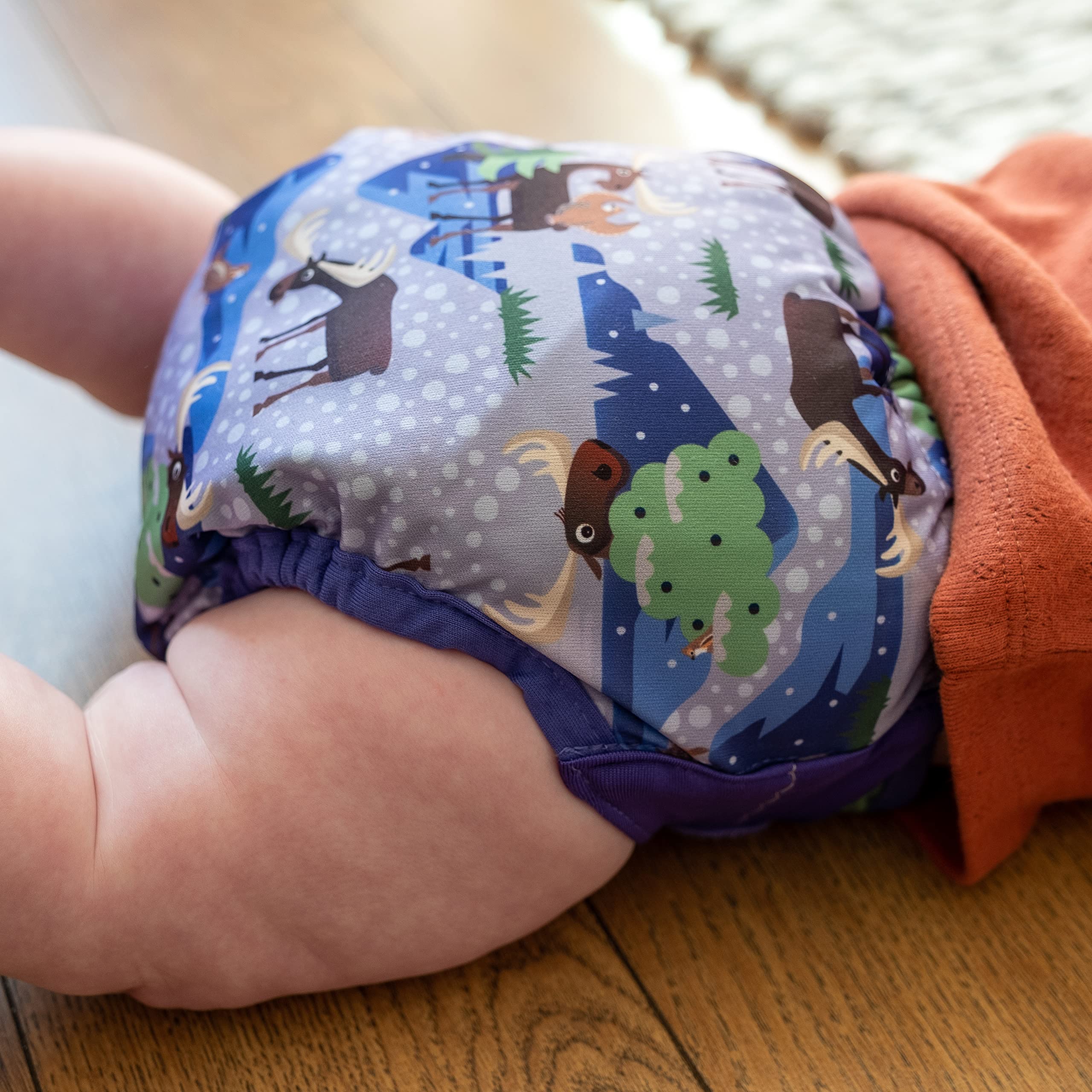 Close Pop-In Pañal de Tela Lavable Reutilizable Bambú talla Única Adaptable hasta 16kg, Unisex, Moose