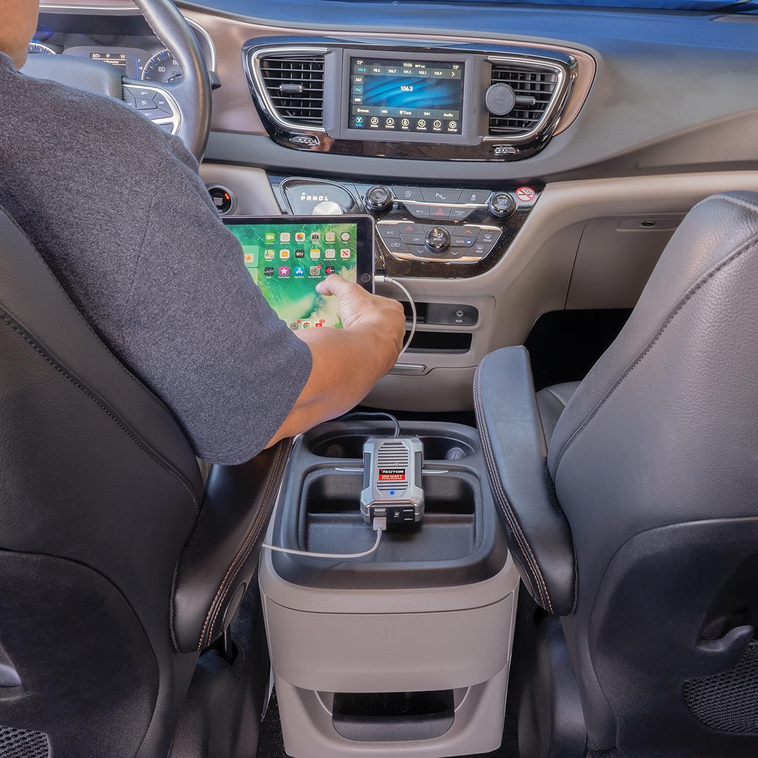 VECTOR 120 Watt Power Inverter PI120SV with labeled components