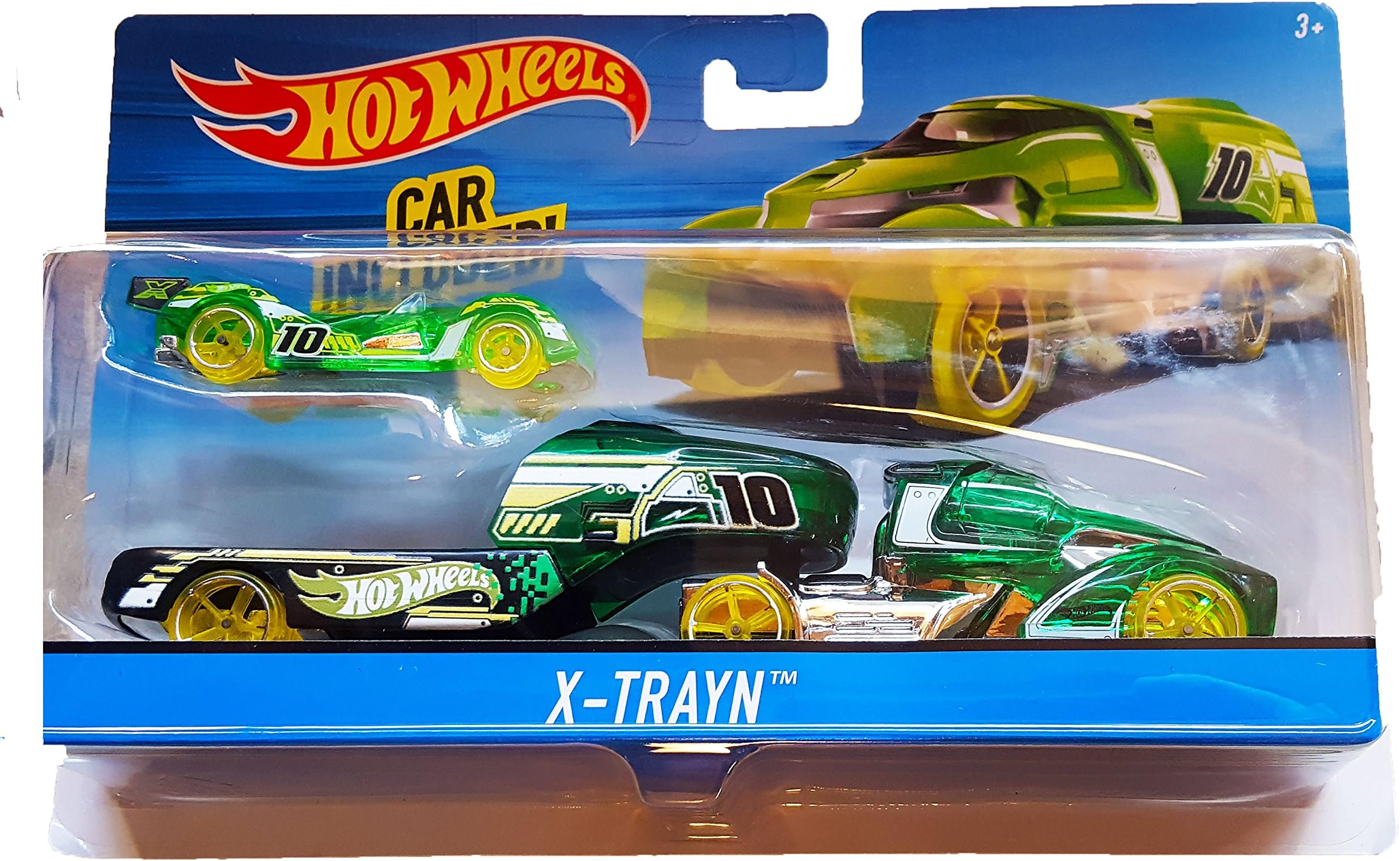 Hot Wheels - 2017 X-Trayn Hauler with Car Included (Green)