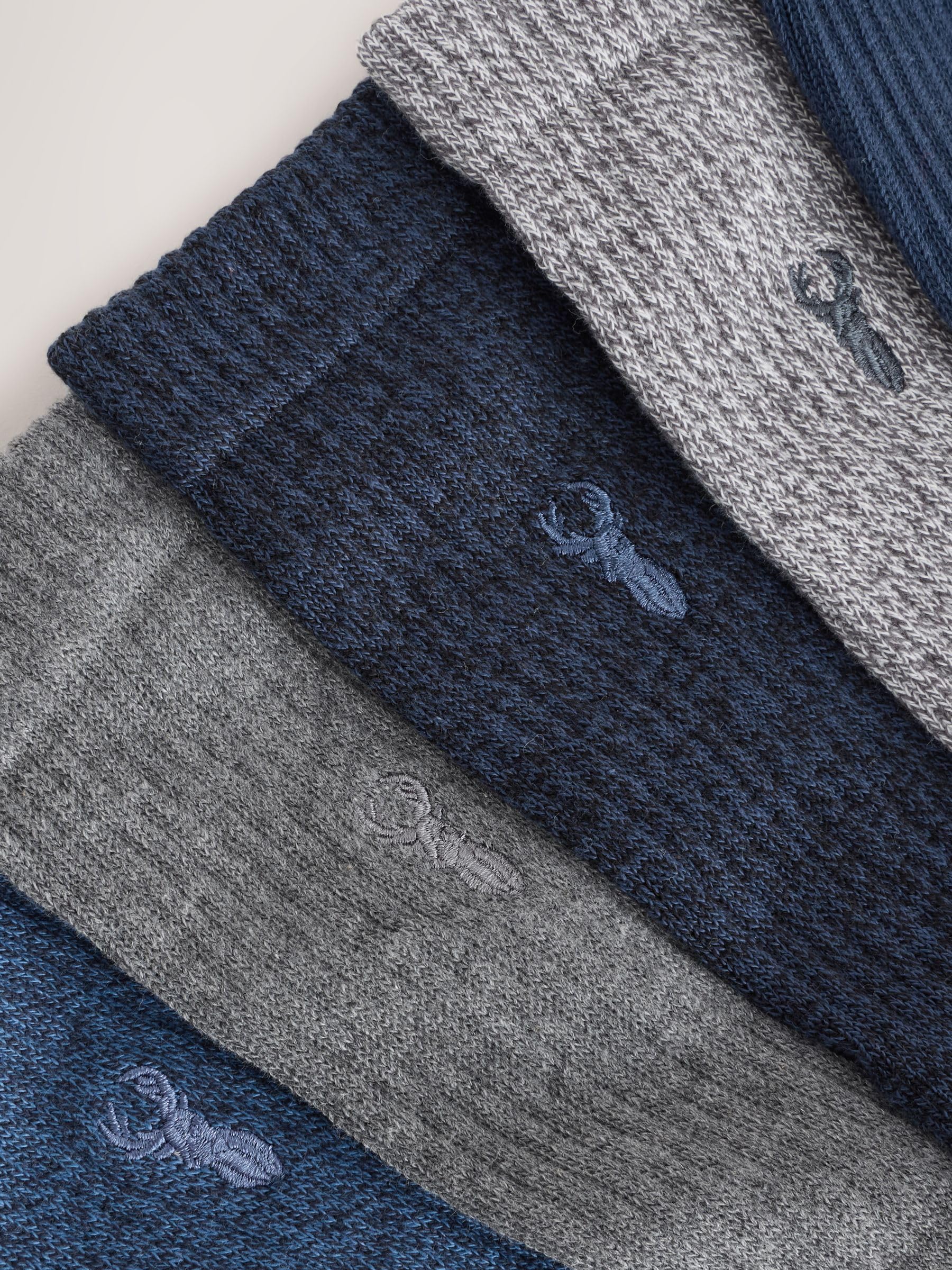 NEXT Herren Dicke Socken mit Hirsch-Stickerei, 10er-Pack