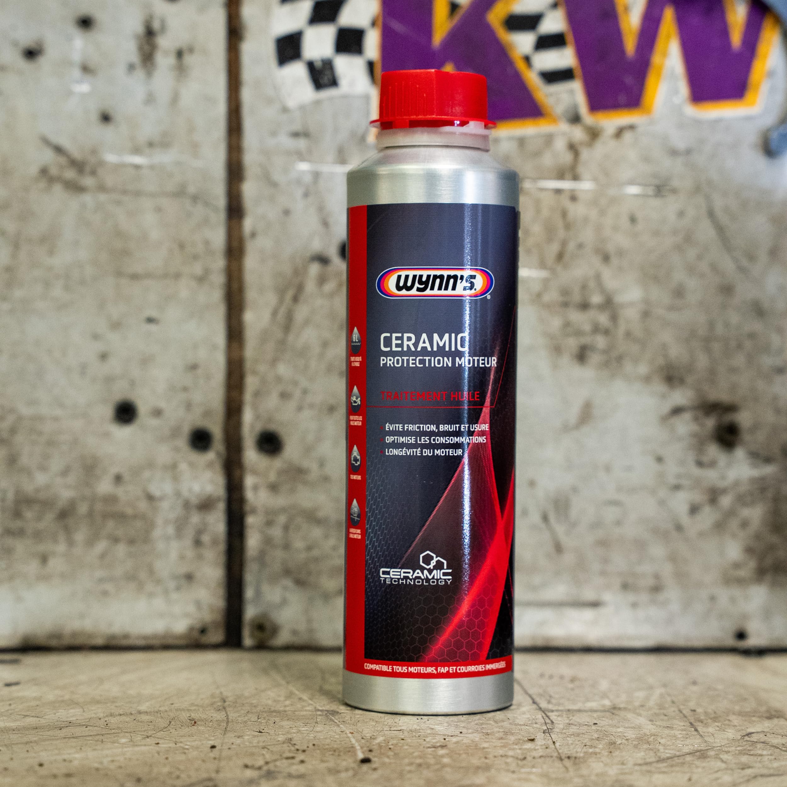Wynn’s Protection Céramique Moteur - Réduction Durable des Frictions, du Bruit & Protection Moteur - pour Moteurs Essence, Diesel et Hybrides - Traite Jusqu’à 6 L - 325 ML