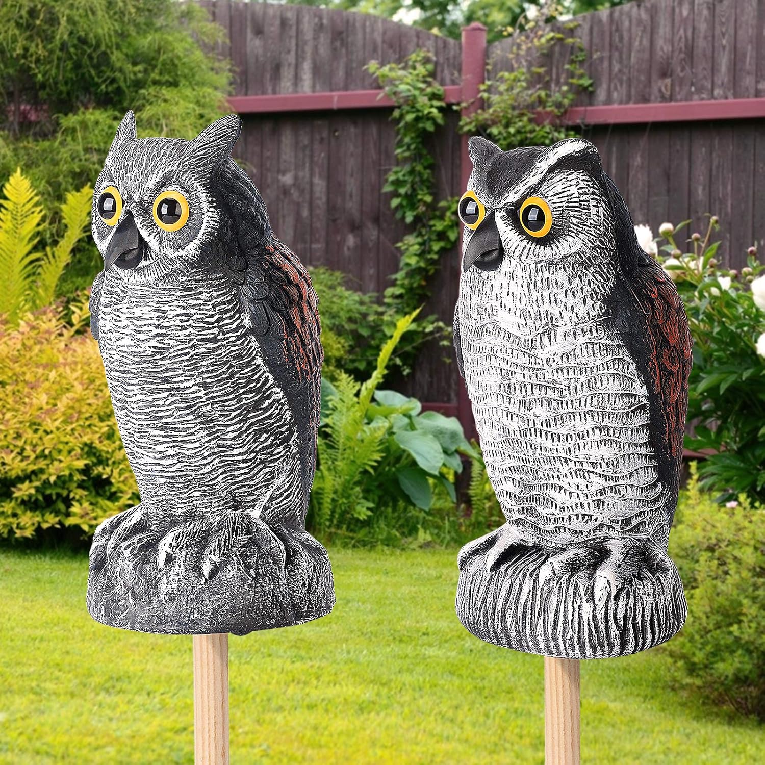 Buy Plastic Owl to Keep Birds Away,Owl Scarecrows for Bird Control for