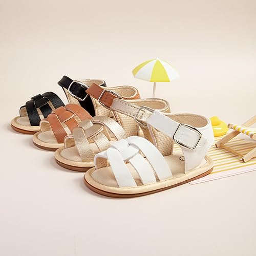 Miniatura 2 de KIDSUN Sandalias para bebés, niñas y niños, suela de goma antideslizante, para verano, playa, al aire libre, zapatos para cuna